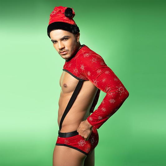 Men's Red Christmas Party Outfit - Holiday Performance Lingerie