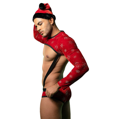 Men's Red Christmas Party Outfit - Holiday Performance Lingerie