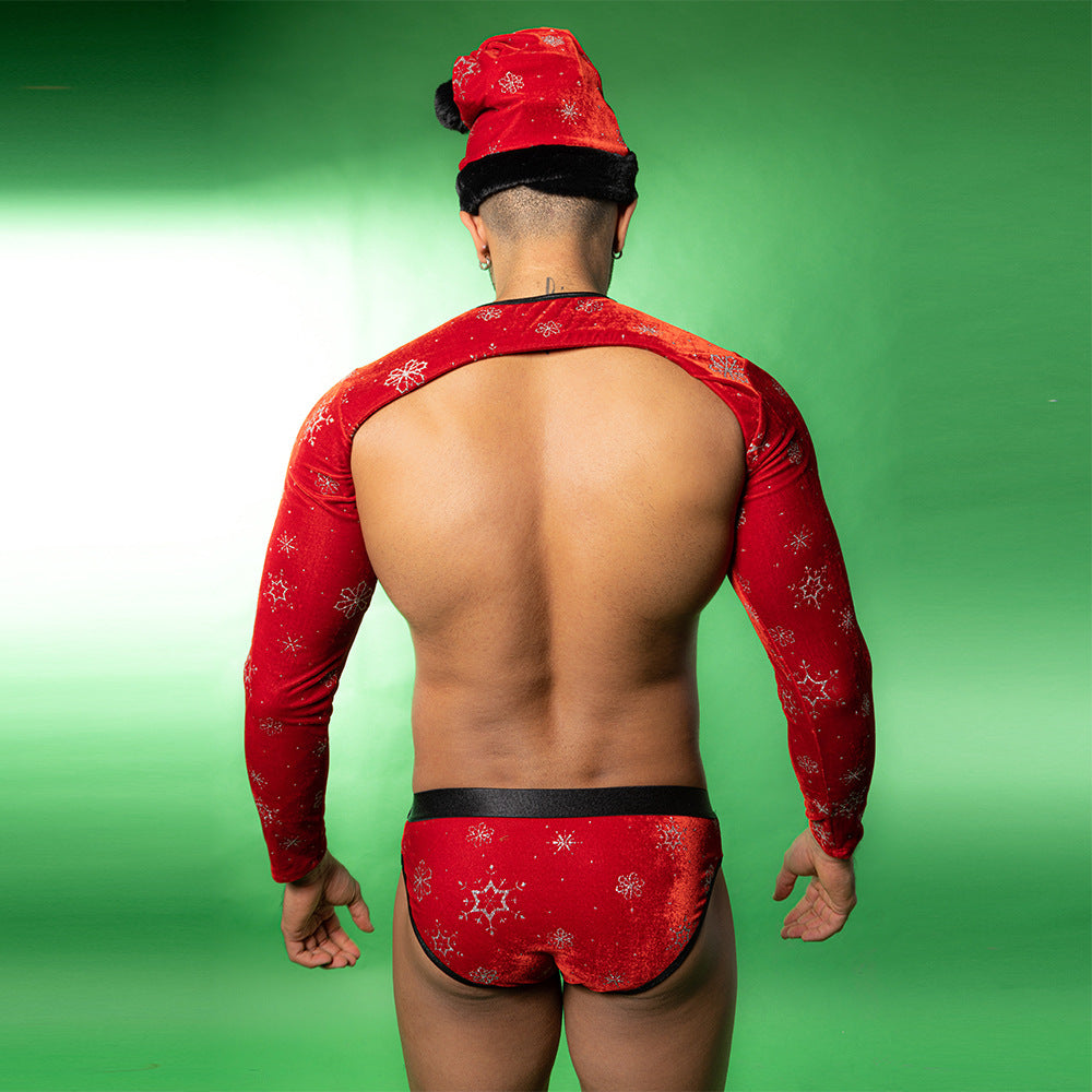 Men's Red Christmas Party Outfit - Holiday Performance Lingerie