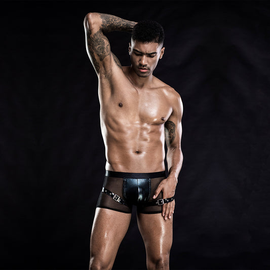 Men's Black Sheer Boxer Briefs - The Perfect Choice for Sensuality and Temptation